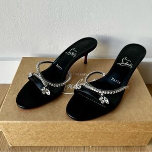 Christian Louboutin Black Heels with Silver Accents